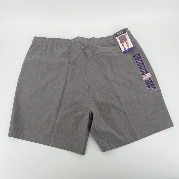Eddie Bauer Mens XXL Pull-On Shorts Gray Stretch Water Repellent UPF 50+ NWT $60 - Picture 5 of 6
